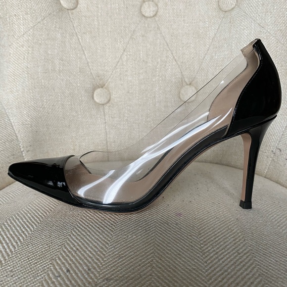 Gianvito Rossi 85 Plexi and Leather Pumps - Picture 4 of 16